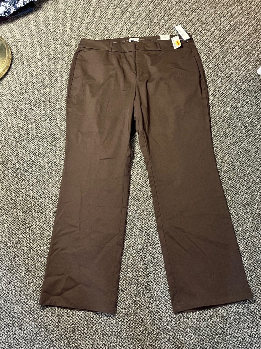 Women's Dockers Brown Pants Mid-Rise Dress Size 18 NWT Grandmacore Grandma New